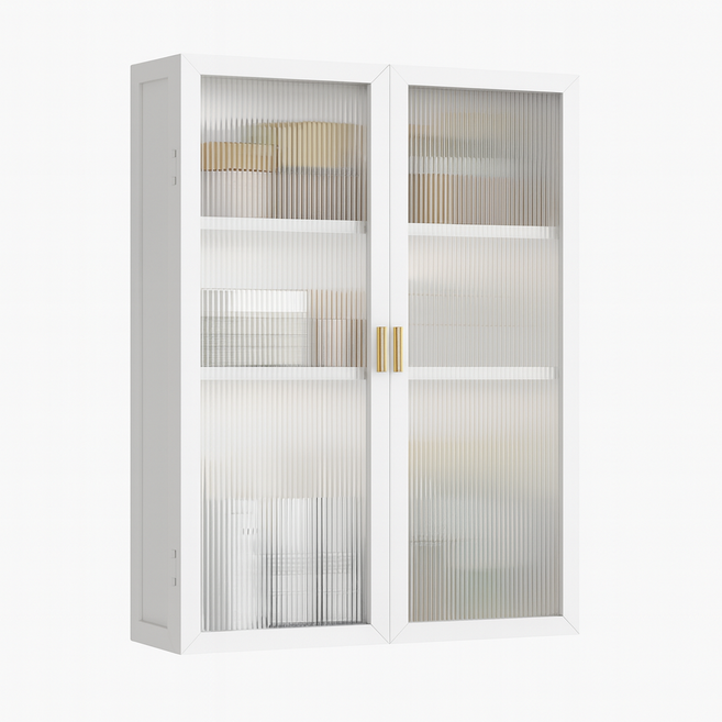 好的家居 壁掛雙開門吊櫃, 【白色】3層/50cm, 白色,3層-寬50公分