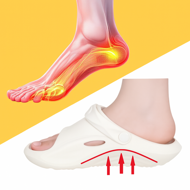 워니 족저근막 발편한 아치 슬리퍼 +전용파우치포함 실내화 샌들 무중력 여성 남성 염