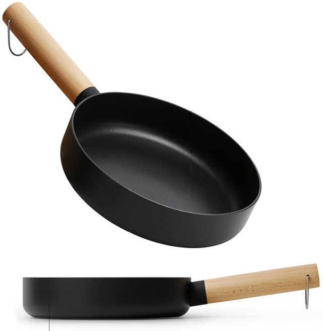 우드 손잡이 인덕션 소테 팬 궁중 후라이팬 20 24 28, 퀸센스 IH 소테팬 28cm, 1개