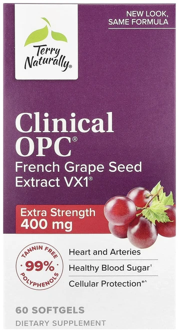 Terry Naturally Clinical OPC 엑스트라 강도 400mg 소프트젤 60정, TerryNaturallyClinicalOPC엑스트라강, 1개 - 쿠팡