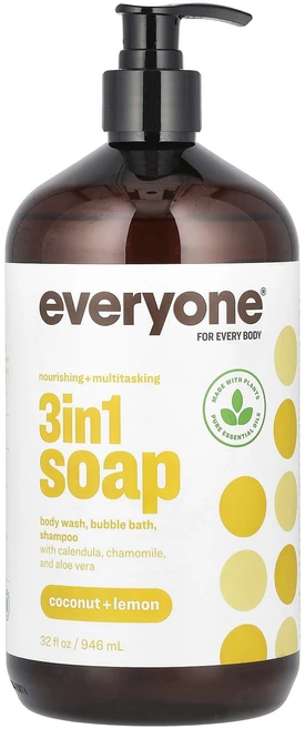 Everyone 3 in 1 비누 코코넛 + 레몬 946ml(32fl oz), 946ml, 1개 - 쿠팡