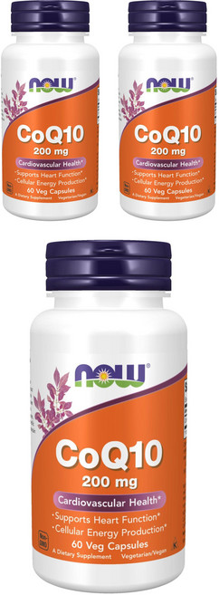 나우푸드 CoQ10 200mg 베지 캡슐 비건, 60정, 3개