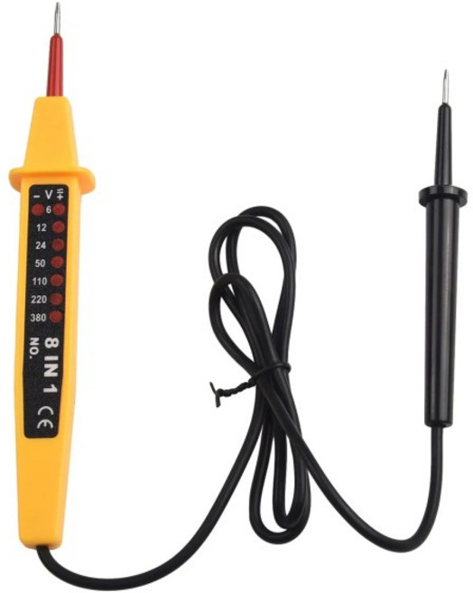호환 8In 1 다기능 전압 테스트 펜 AC DC 6-500V 전기 기기용 자동 회로 감지기 테스터, 한개옵션0