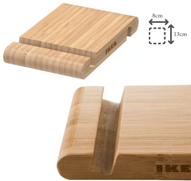 이케아 태블릿 거치대 핸드폰 홀더 대나무 베리에네스, 1개