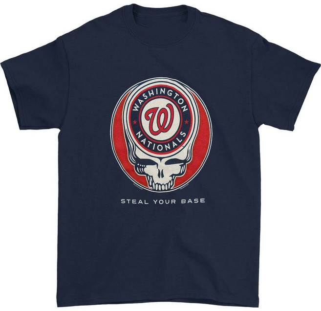 ROCKPANDA Grateful Dead Washington Nationals Steal Your Base 반팔티