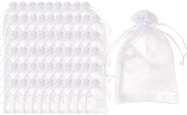 바이유즈 망사포장주머니 투명포장백, 60개, 화이트