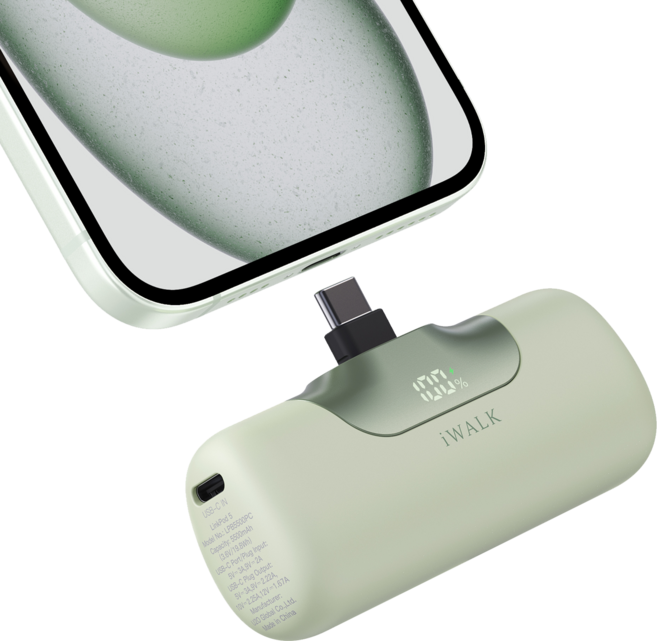 iWALK LinkPod 5 5500mAh 行動電源, 草綠, iWALK 6代 LPB5500