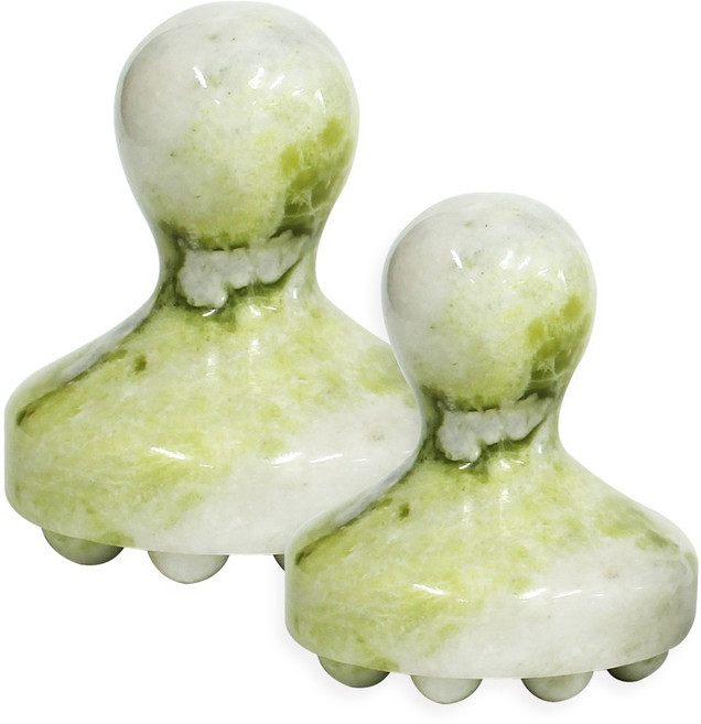 천운석 궁중 옥 경락 돌기있음 손스톤 허리 복부 팔 다리 마사지 스톤 괄사, 1개, 중