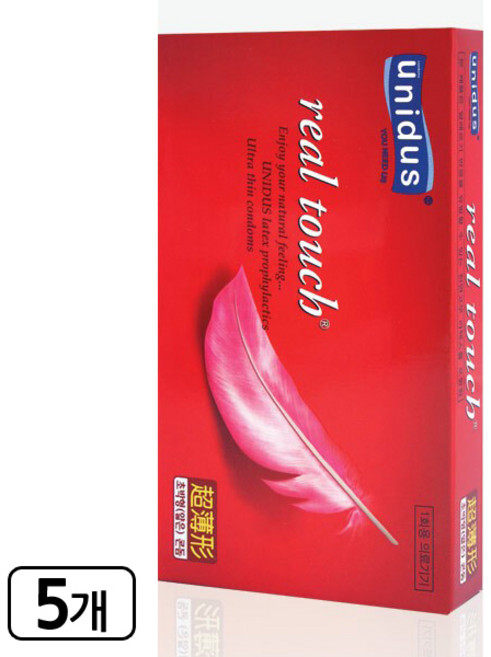 UNIDUS 유니더스 리얼터치 50P 국산 콘돔, 10개입, 5개