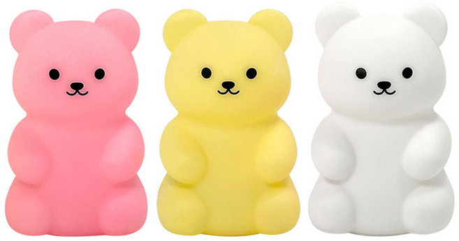 미니베어 무드등 3개세트 귀여운 곰 미니 무선 침실 캐릭터 조명 수유등 수면등 취침등, 3종1세트