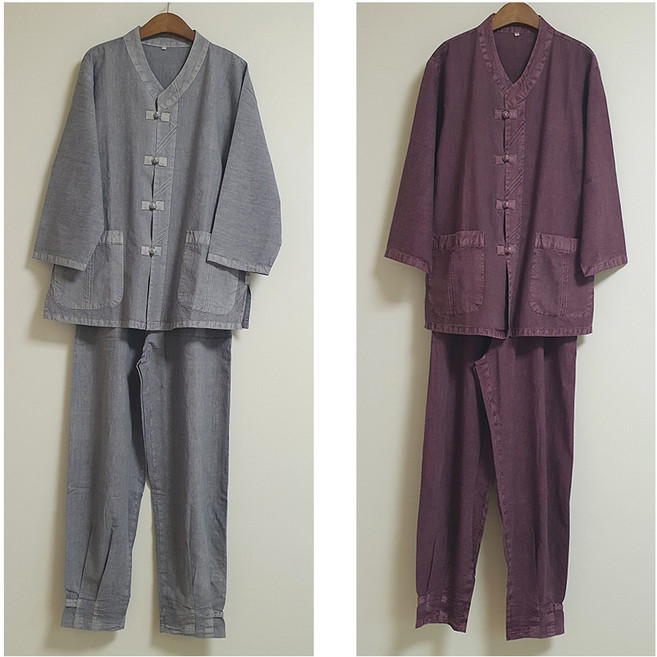 평상복 실내복 찜질복 남녀공용 절복 승복 법복 오픈형 7부팔긴바지