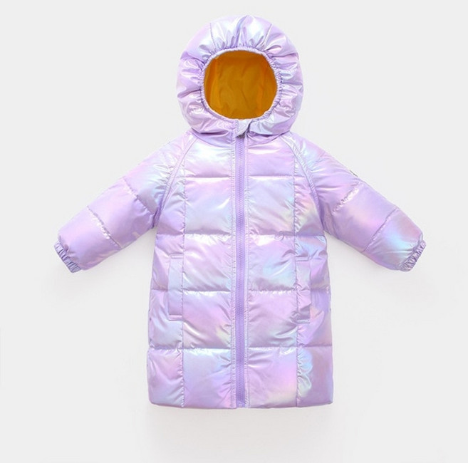 여아 점퍼 2-9 년 롱 코트 겨울 두꺼운 따뜻한 착실히 보내다 광택 자켓 다운 패딩