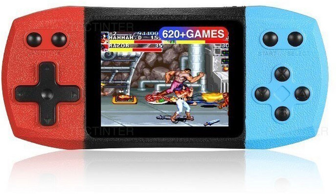 레트로 비디오 게임 콘솔 내장 620 클래식 게임 휴대용 휴대용 게임 플레이어 충전식 콘솔 AV Ouput, 1개, 6.RB