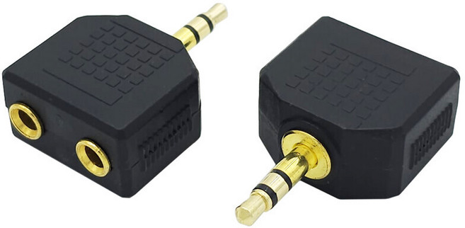 3극 3.5mm 스테레오 AUX Y형 이어폰 공유 분배기 듀얼 확장 커플 잭