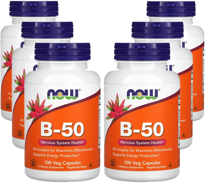 나우푸드 B-50 식물성 캡슐 100정, 6개 - 쿠팡
