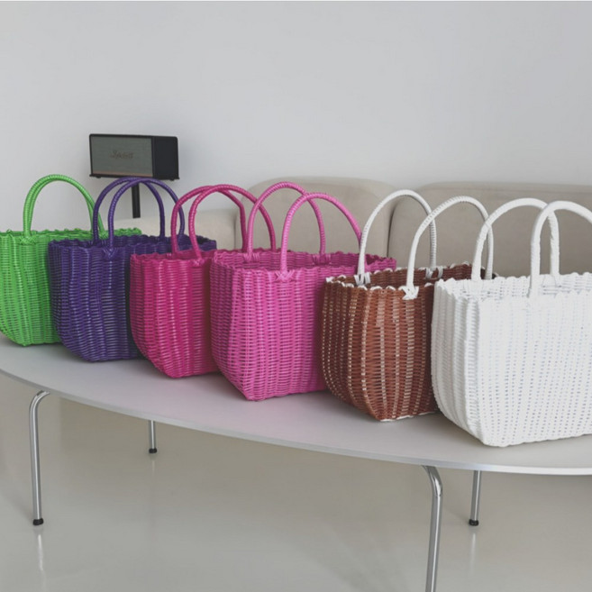 [블랑시아] 최화정 빨대가방 라탄백 스트로우백 5color