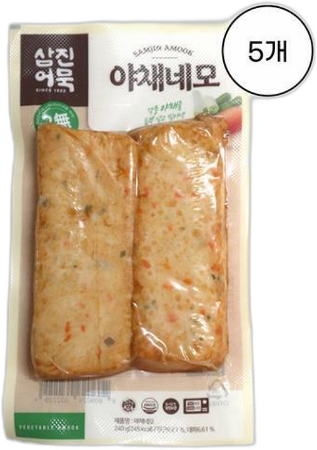 삼진어묵 야채네모, 240g, 5개