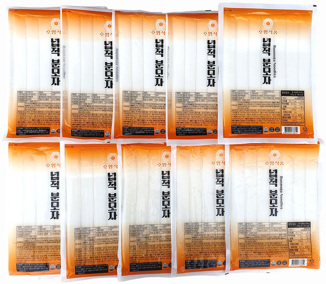 새마원 HACCP 국내생산 넙적 분모자 300g 당면 떡볶이, 10개