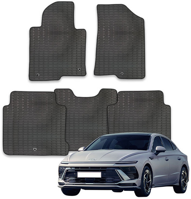 쏘나타 전차종 PVC 고무 자동차매트 1열+2열 한대분 PM, YF쏘나타 휘발유(09년8월~14년3월)