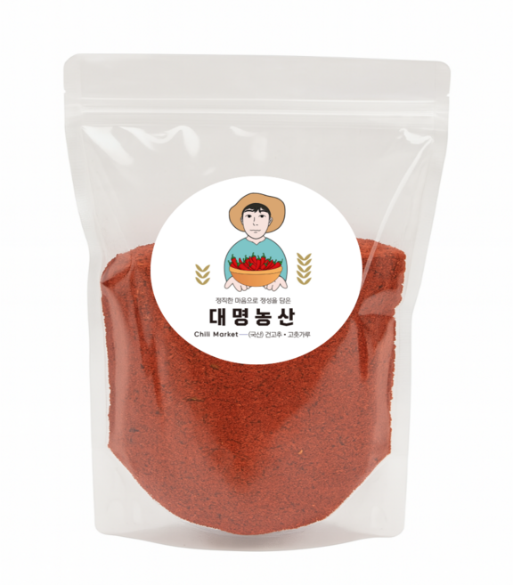[당일제분] 100% 국내산 굵은 햇 고춧가루 김치/반찬용 안매운맛, 3개, 500g