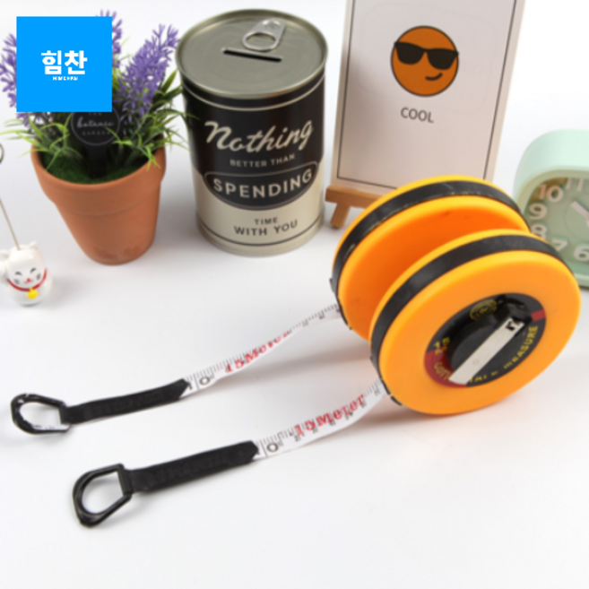 힘찬쇼핑_다용도 학교 행사 산업용 공업용 공사작업용 핸들줄자 원형줄자 15M줄자 1P, 1개