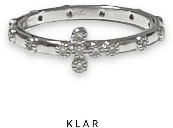 클라(KLAR) 십자가 올큐빅 1단 묵주반지