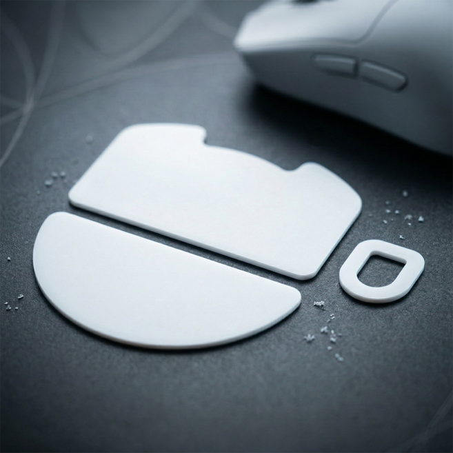 Crit Gaming 레이저 바이퍼 V3 Pro ICE 슬라이딩 마우스피트 PTFE, 1개, 화이트