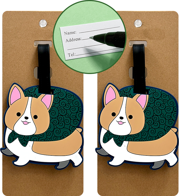 스톤베어 여행용 캐리어 네임택 2개 세트 고양이 강아지 컨셉