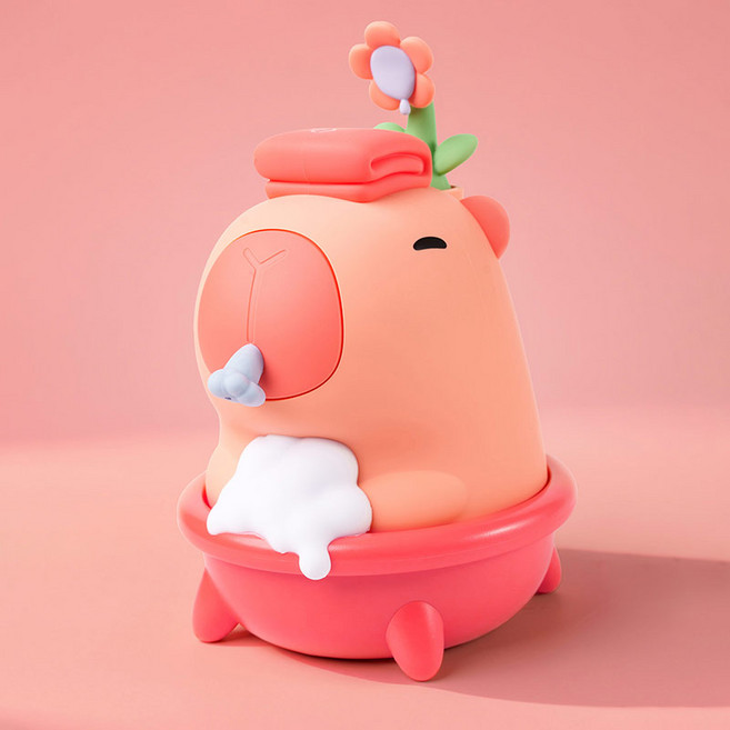 카피바라 완전방수 자동 센서 손세정기 액체 비누 디스펜서, 핑크, 1개