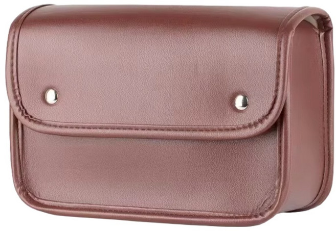 10컬러 스쿠터 오토바이 핸들바 가죽가방 라이더 수납 파우치 클래식 버클 디자인, 브라운, 브라운