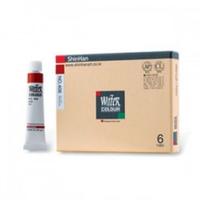 신한 전문가용 수채물감낱색 12ml 6TUBE/550319/수채물감, 416 샙 그린