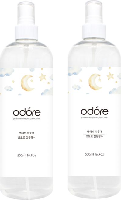 오도르 섬유향수, 베이비 파우더, 2개, 500ml