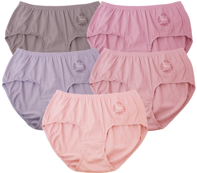 BYC 9114 나보아 부인용 순면 맥시 삼각팬티 5종 여성용