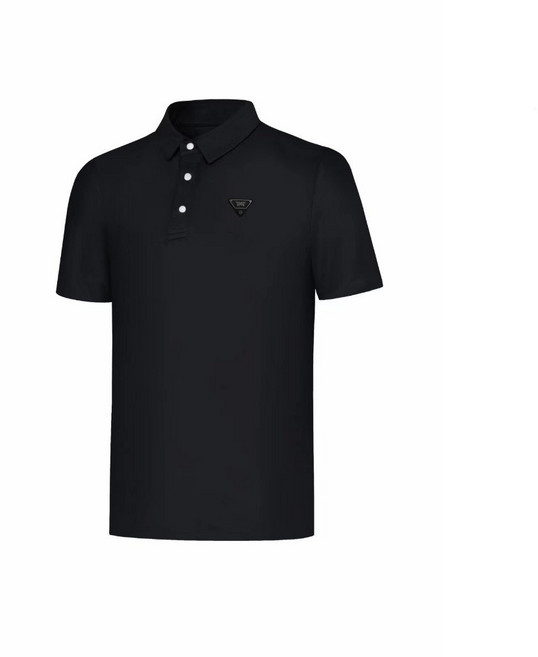 PXG 男士高爾夫球衣 短袖上衣, 黑色,XL, 1個