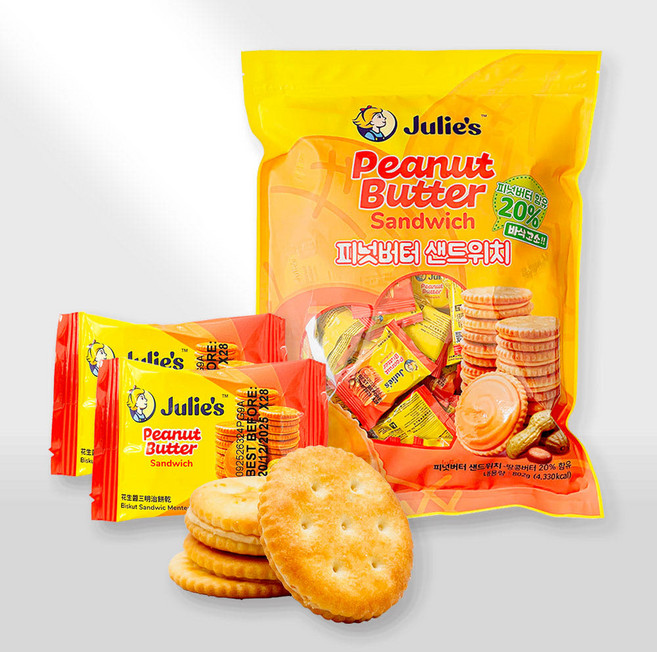 줄리스 피넛버터 샌드위치 크래커, 802g, 1개