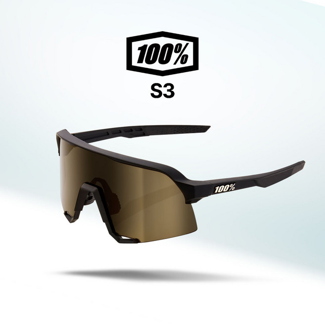 100% S3 고글 선글라스 정식수입품, 03.소프트택트블랙/골드미러, 1개