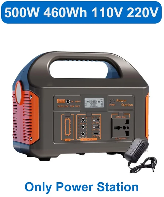 가이아레이 휴대용 발전소 500W 300W 태양광 발전기 110V 220V 충전소 리튬인산철 배터리 에너지 스테이션, 02 220V용, 03 유럽 ​​연합, 03 500W Power Station