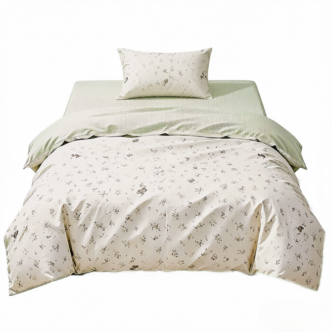 [가성비] 사계절 부드러운 먼지없는 침구세트 싱글/슈퍼싱글 3종 더블/퀸 4종세트 자취생 원룸 이불커버 매트리스커버 세트