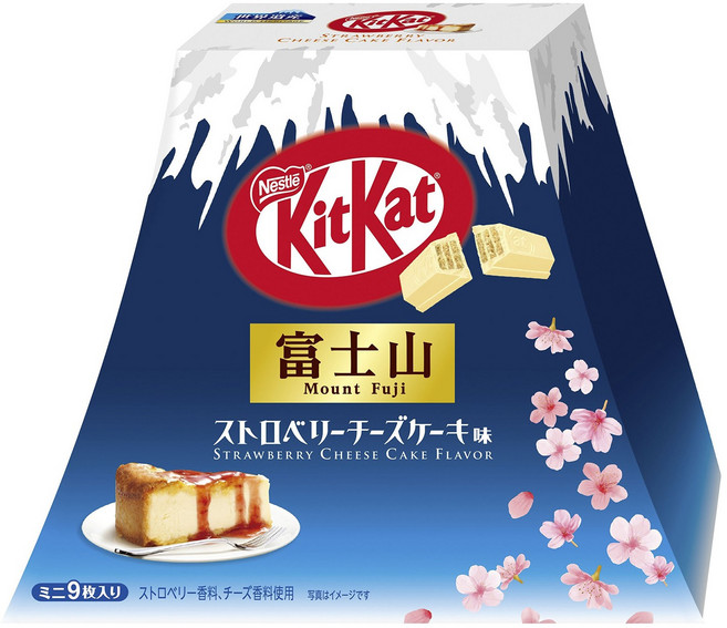 KitKat 미니 후지산 스트로베리 치즈 케이크 맛 9개입, 1개, 104g
