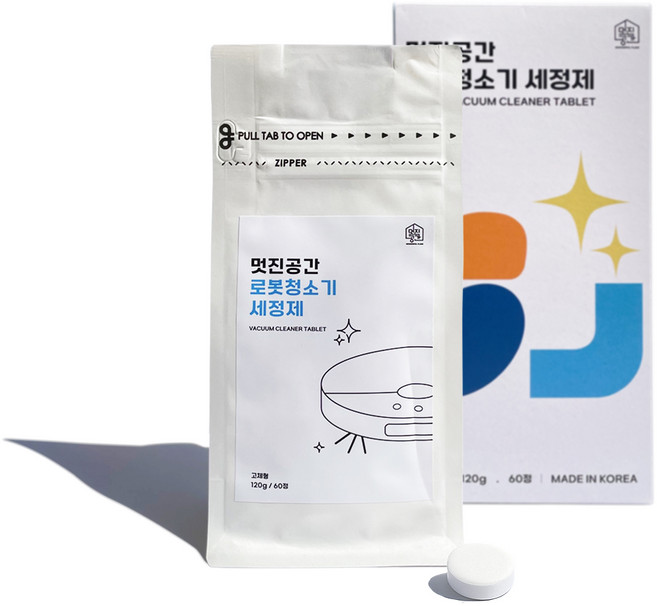 멋진공간 로봇청소기 발포 고체 세제 로보락 에코백스 샤오미 드리미 호환, 1박스