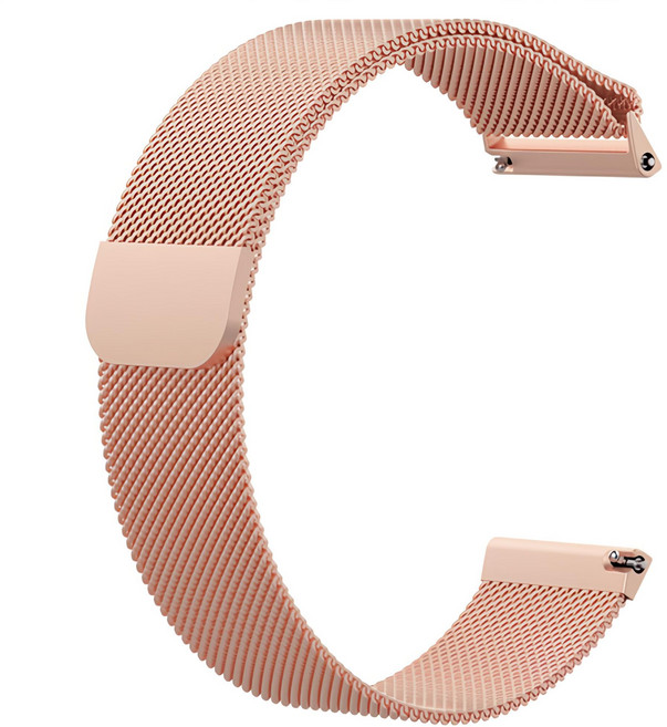 Garmin Venu 米蘭尼斯磁吸不鏽鋼金屬錶帶 (20mm), 玫瑰金, 1個