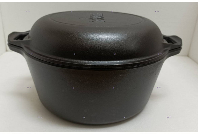 LODGE 雙柄鑄鐵鍋, 1個, 黑色, 雙柄鑄鐵鍋/湯鍋