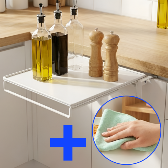 모노리움 다용도 주방 보조 조리대 접이식 테이블, 1개, 화이트