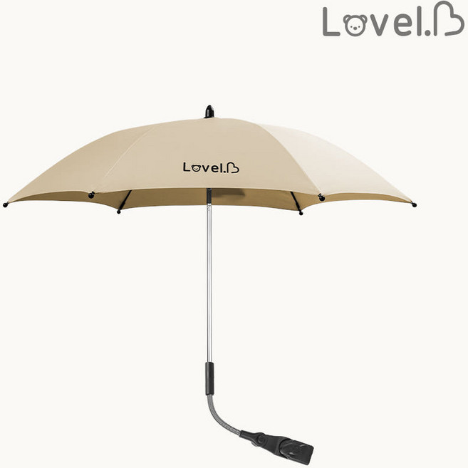 러블비 유모차 파라솔 거치대 햇빛가리개 양산 우산 유모차악세서리, 1개, 베이지