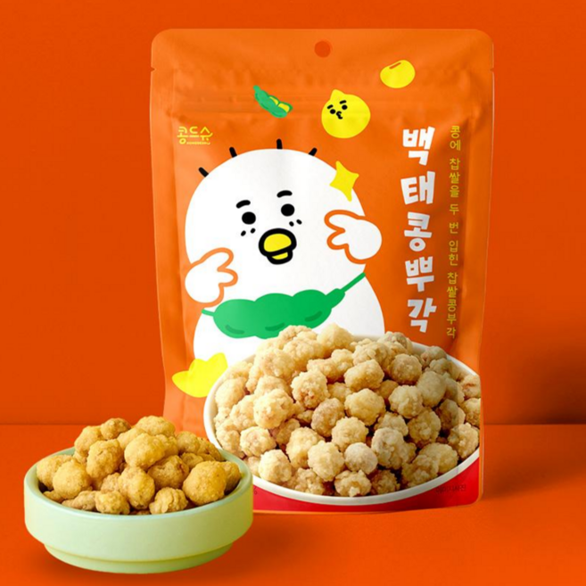 콩드슈 백태 콩뿌각(찹쌀콩부각), 100g, 1개