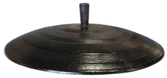 야철대장 들기름으로 길들인 무쇠 가마솥뚜껑 45cm 고기구이판 야외불판