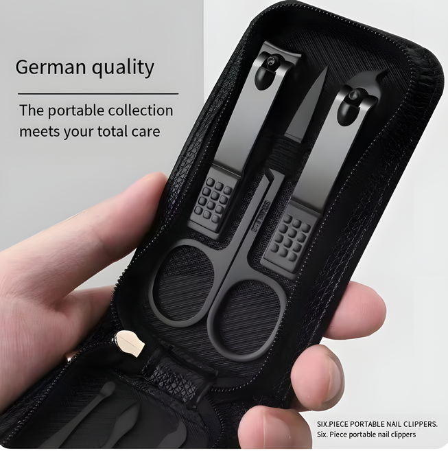 이튼몰 독일기술력 손톱깎이 실속 6종세트 손톱깎이 발톱깎이 네일관리 키트 손톱깍이 손톱깍기, 1세트, 블랙