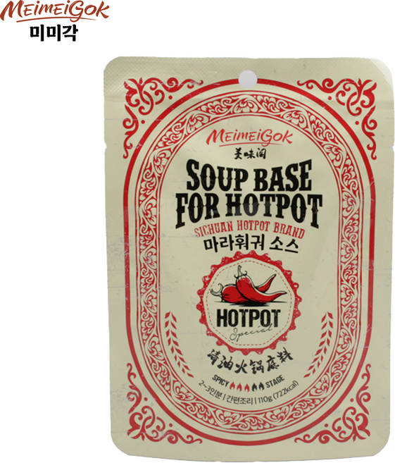 미미각 마라훠궈 소스, 3개, 110g