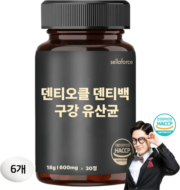 [특허성분] 구강유산균 cmu 덴티오클린 1000억 잇몸 유산균 구내염 오라 덴티백 틱스, 6박스, 30정 - 쿠팡