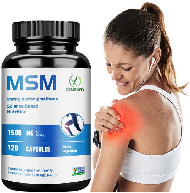 XEMENRY 甲基硫醯基甲烷 MSM 膠囊 1500毫克 120顆, 60組